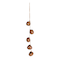 Hello Honey® 21.5" Brown Stoneware Hanging Vases on Jute Rope with Reactive Glaze
